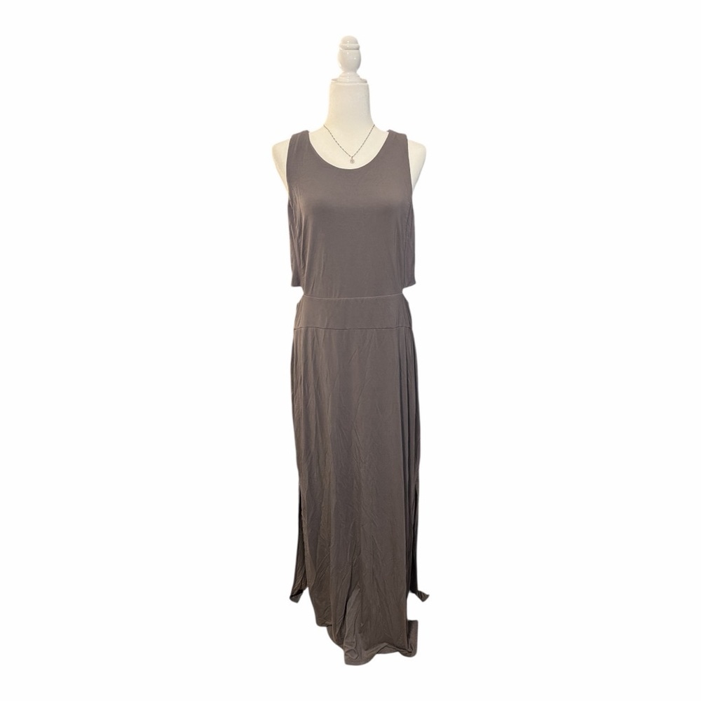 Athleta Abyss Cut‎ Out Tank Tencel Maxi Dress Size XL Activewear Athleisure W1